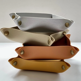 Small Vegan Leather Tray in Forest Green