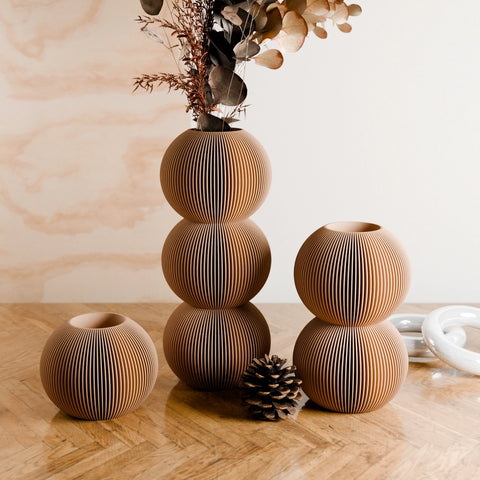 Triple Bubble Vase by Modernized Pottery