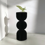 Black Bauhaus Flower Vase
