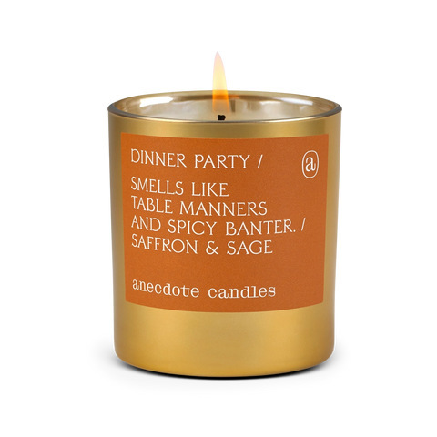 Dinner Party (Saffron & Sage) Gold Tumbler Boxed Candle