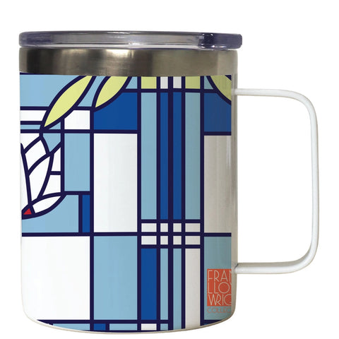 Waterlilies FLW Insulated Stainless Steel Tazza Mug with Lid