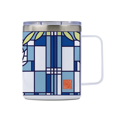 Waterlilies FLW Insulated Stainless Steel Tazza Mug with Lid