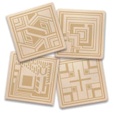 FLW "Textile Blocks" Coasters, Set of 4