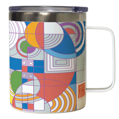 Hoffman Rug FLW Insulated Stainless Steel Tazza Mug with Lid