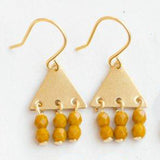 Mustard Geometric Earrings by Nest Pretty Things